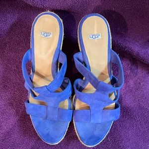 UGG Platform Wedge Sandals in Periwinkle